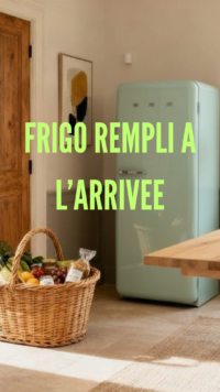 Pack frigo rempli à l'arrivée