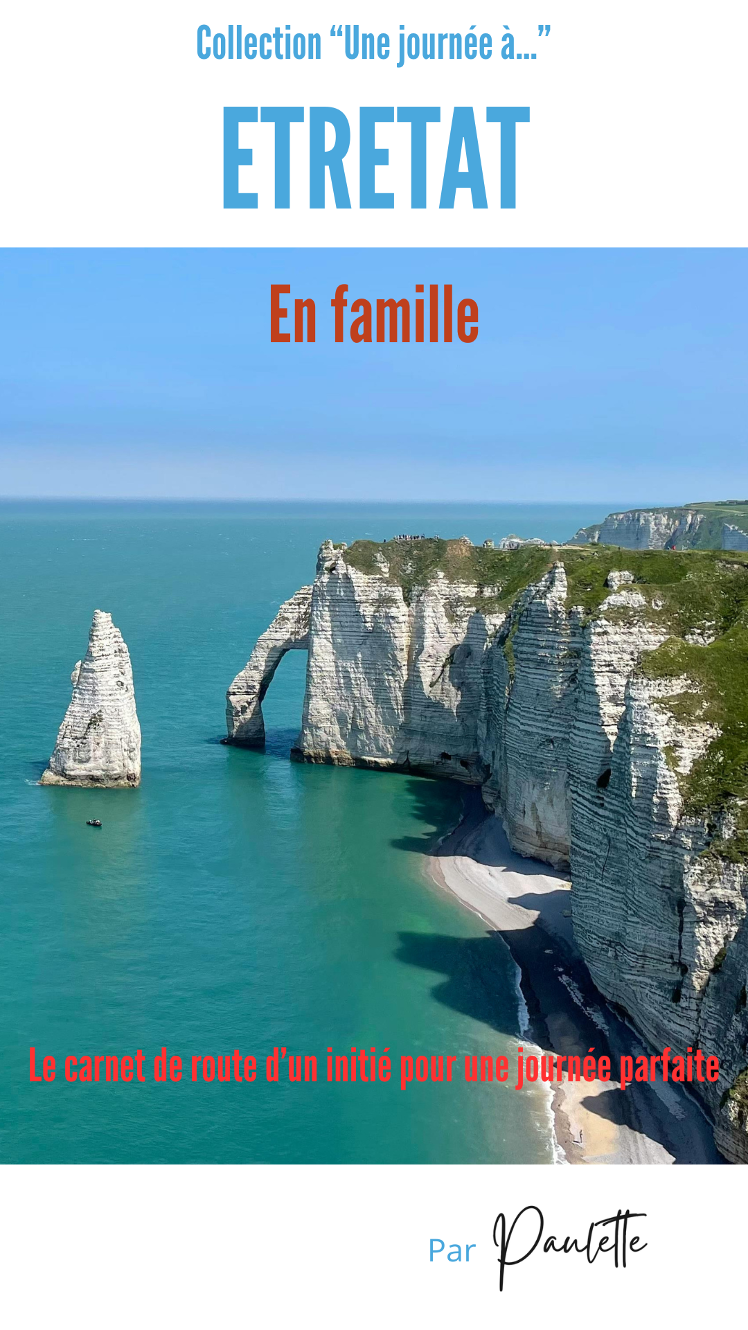Couverture carnet de Paulette - Etretat pour la famille