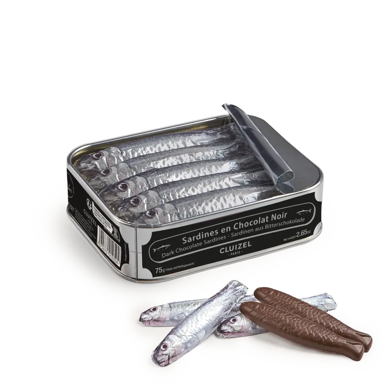 Sardines au chocolat noir